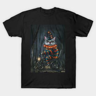 Spooky Clown in the Forest T-Shirt